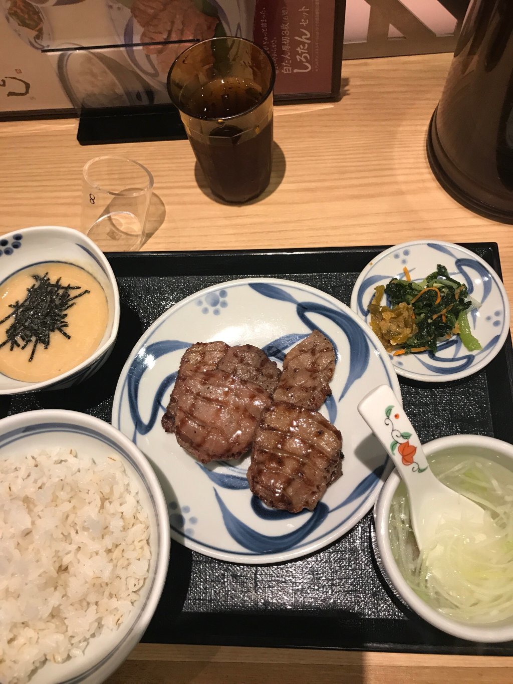 beef tongue Soba toronegishi Ginza Namikidoori